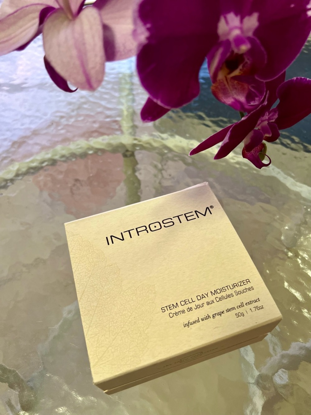 Introstem Stem Cell empty box and cream jar
